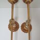 Pair of vintage patinated golden metal hand sconces