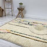 Handmade wool Berber rug 250 x 150