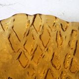 Amber Plate Jute by Pavel Panek / Glass Union / Czech Republic / 1977