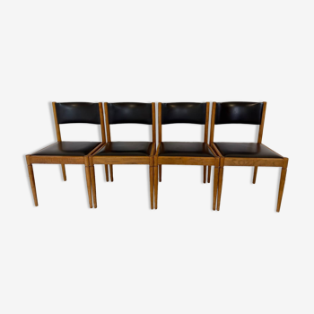 Set of 4 vintage Scandinavian chairs from the 1970s