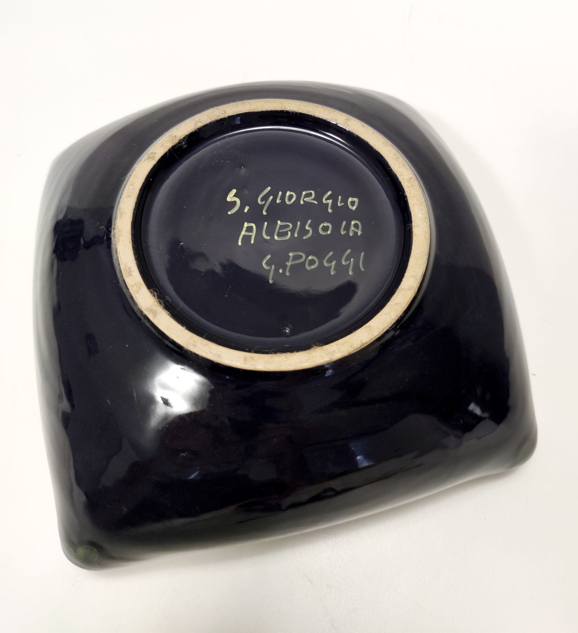Vintage Handmade Ceramic Vide Poche by Giovanni Poggi for San Giorgio, Italy