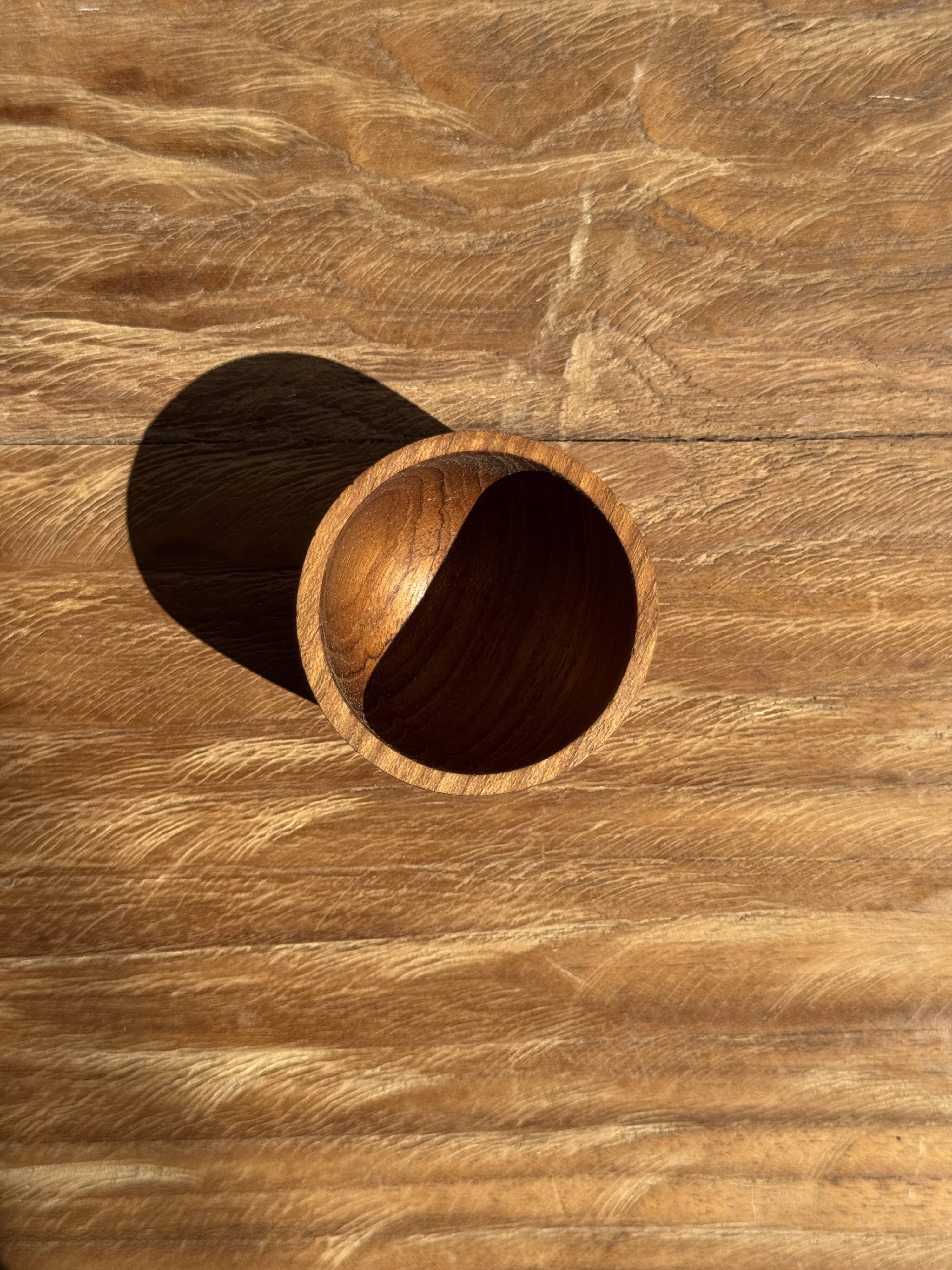 Mini cup, saucer or egg cup in teak H5 D5