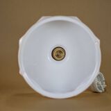 Art deco pink opaline pendant light, opaline glass globe, opaline lampshade, ceiling lamp