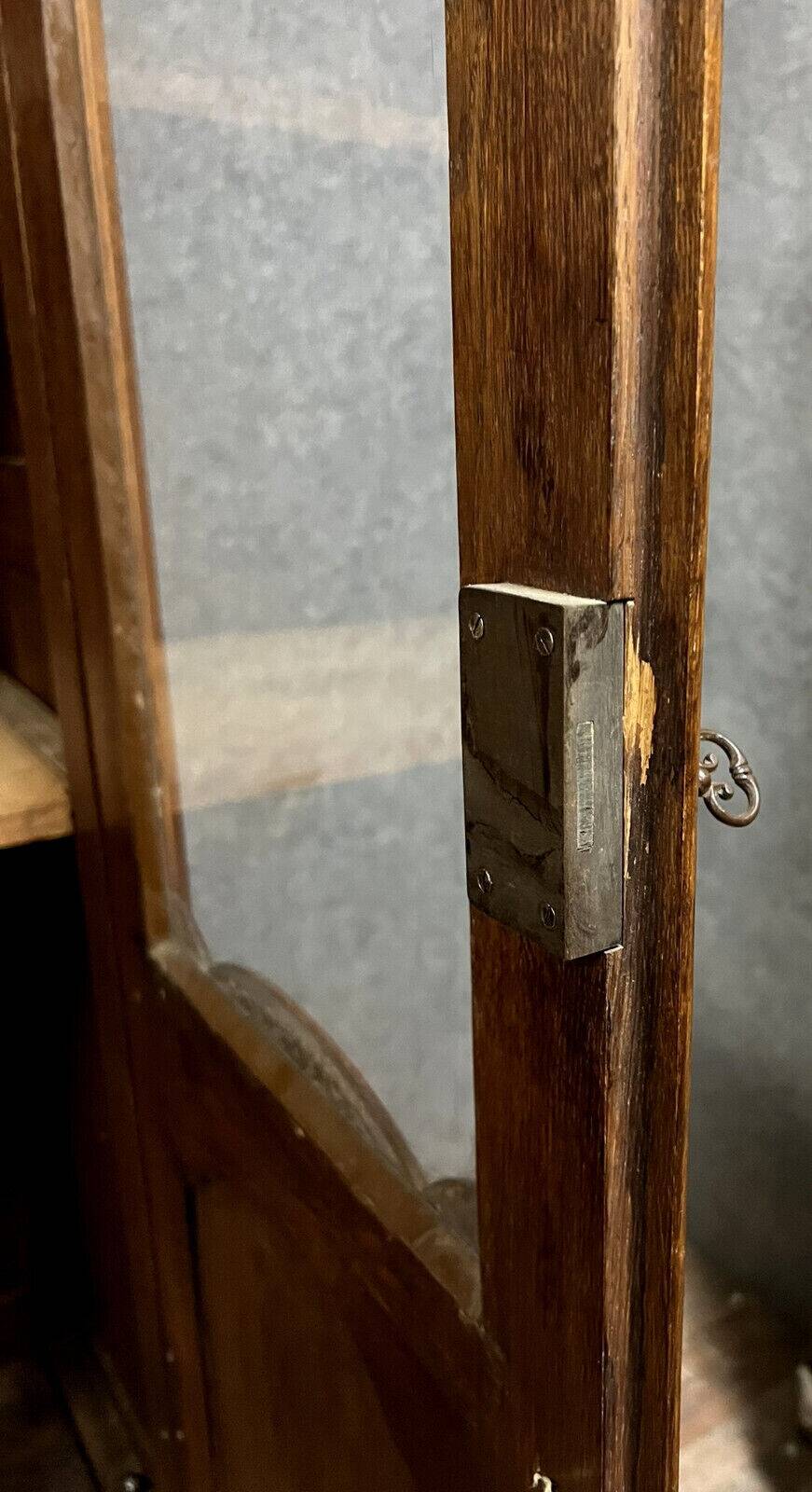 Louis xv style bookcase in solid oak circa 1900-1920