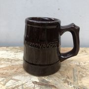 Serie 5 tasses chopes miedzygorze céramique marron vintage
