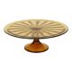 Amber Art Deco Cake Platter / Pastry Dish – Depression Glass