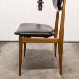 6 Teak chairs with oval back