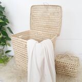 Doum Trunk - Large palm leaf trunk, laundry basket