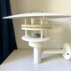 Classic Danish MCM Outdoor Metal Wall Lamp in White