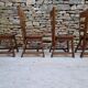 Brutalist oak chairs