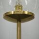 Space Age Bubble Glass and Brass Floor Lamp, Czechoslovakia, 1970s