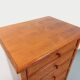 Commode chiffonnier semainier vintage en rotin, bois et cannage