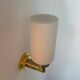 Pair of vintage sconces, opaline brass and steel, Germany 1970