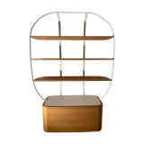 Oak and metal library