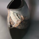 Steuler black ceramic geometric vase