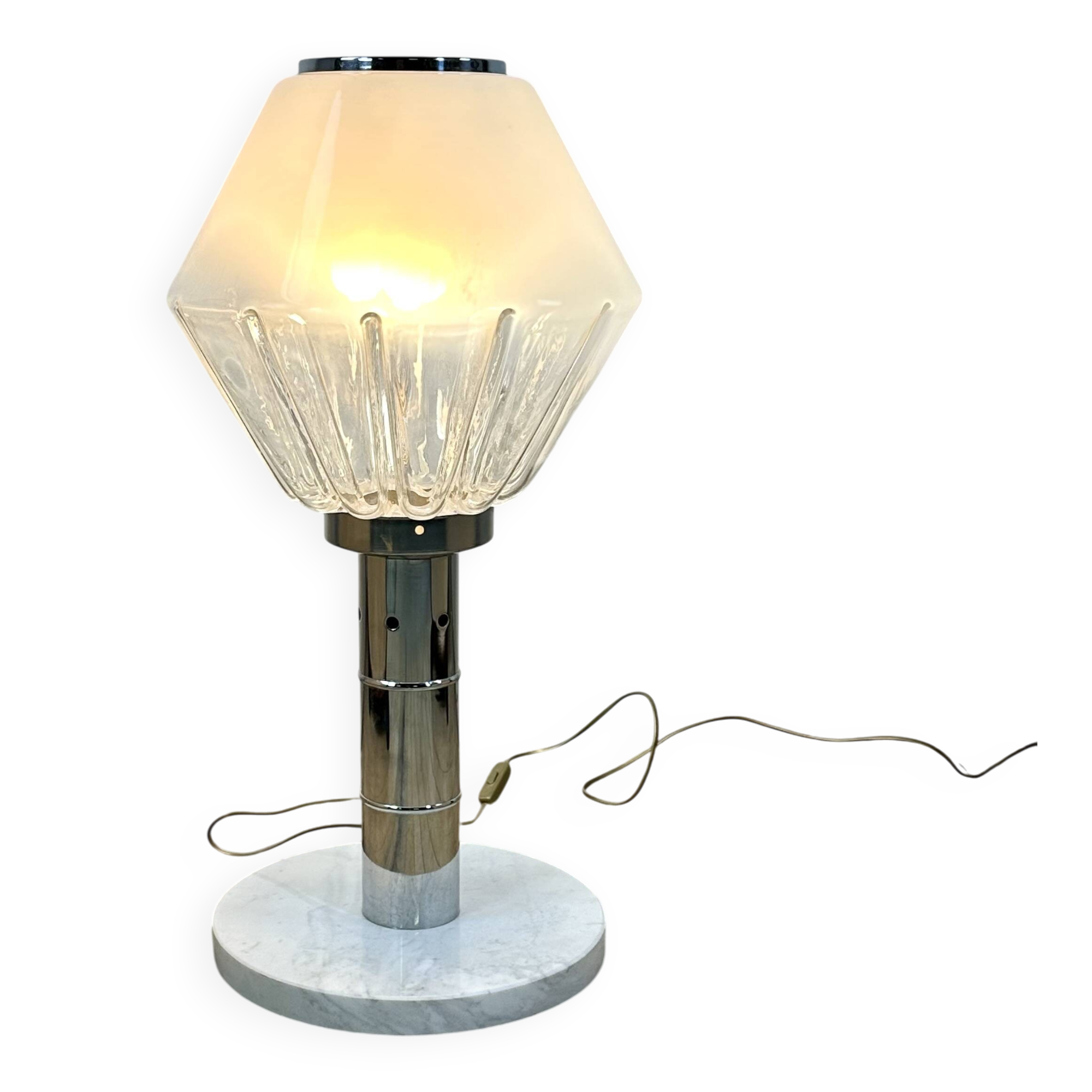Diamond lamp in Murano glass, Italy 1970