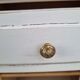 Patinated bathroom cabinet with marble 1940s
