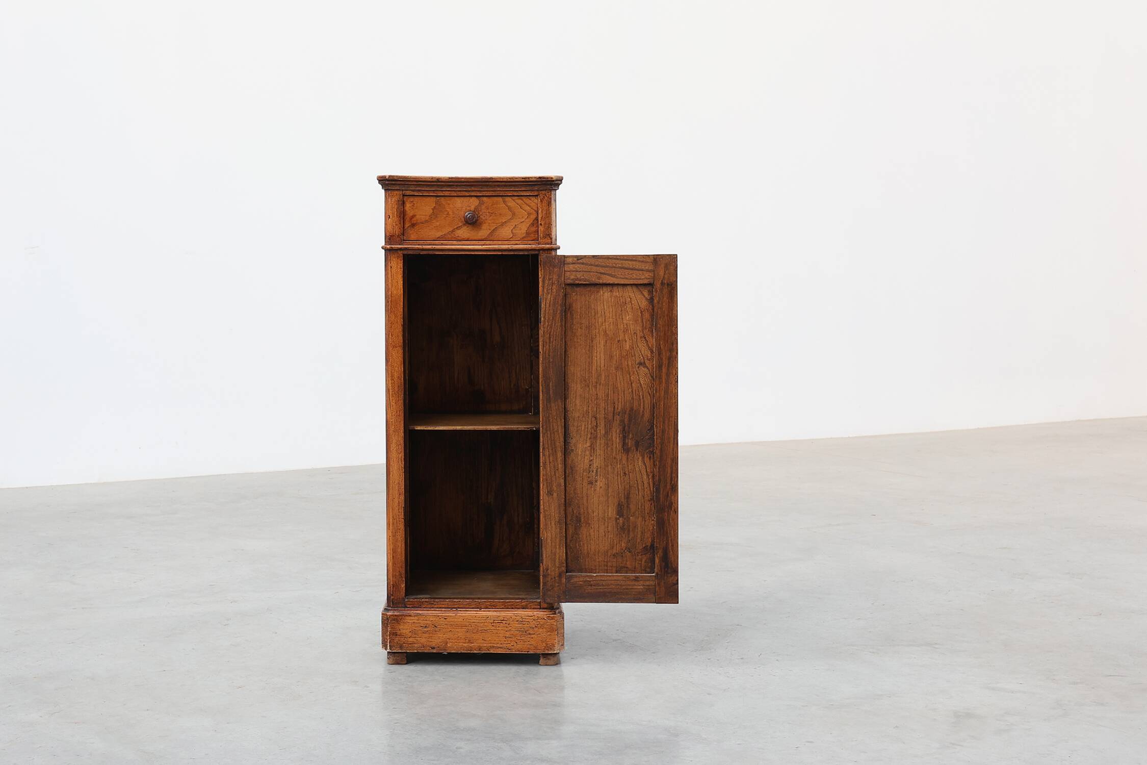 Art Deco walnut bedside cabinet, Belgium, 1920s