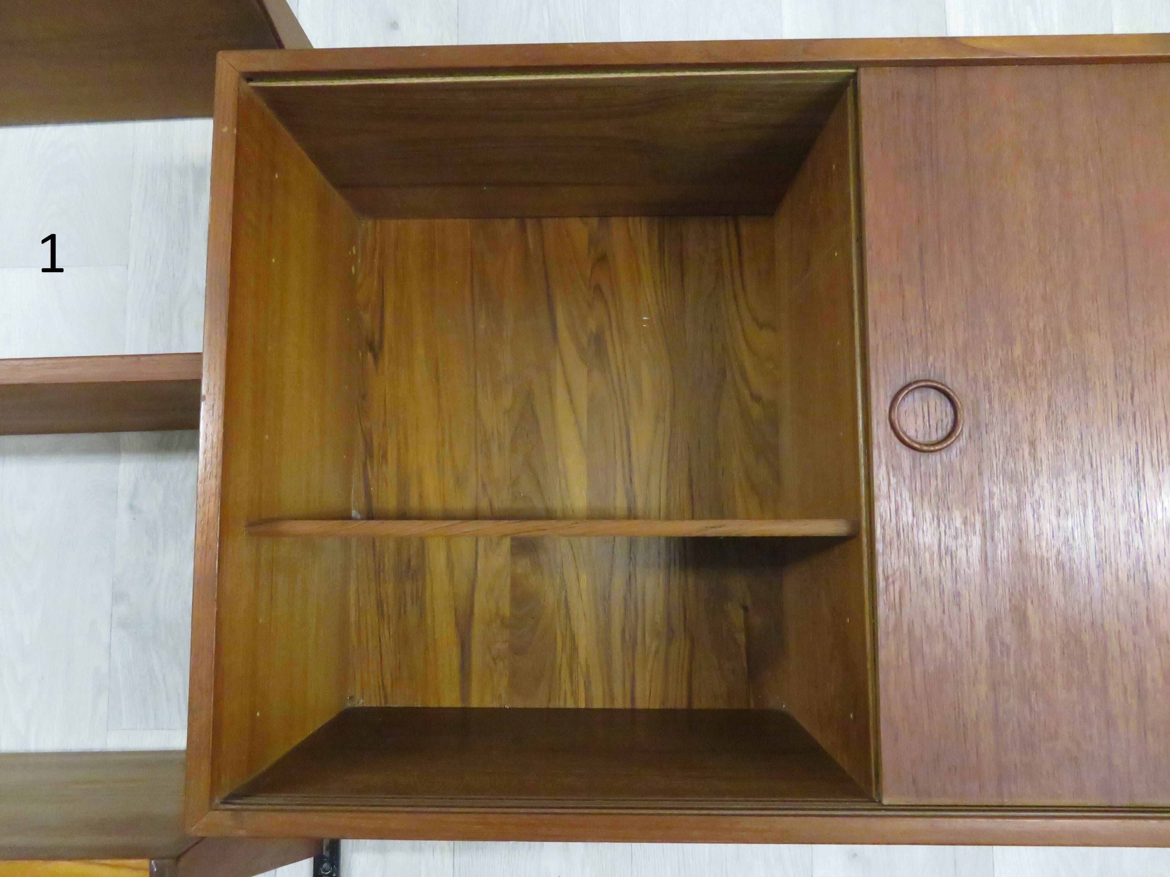 Kai Kristiansen vintage teak shelf modular system for FM Mobler