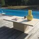 Table basse en travertin vintage, 1970