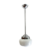 Opaline globe hanging lamp circa 50
