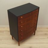 Commode en teck, design danois, années 1960, designer : Kai Kristiansen, fabricant : Feldballes Møb