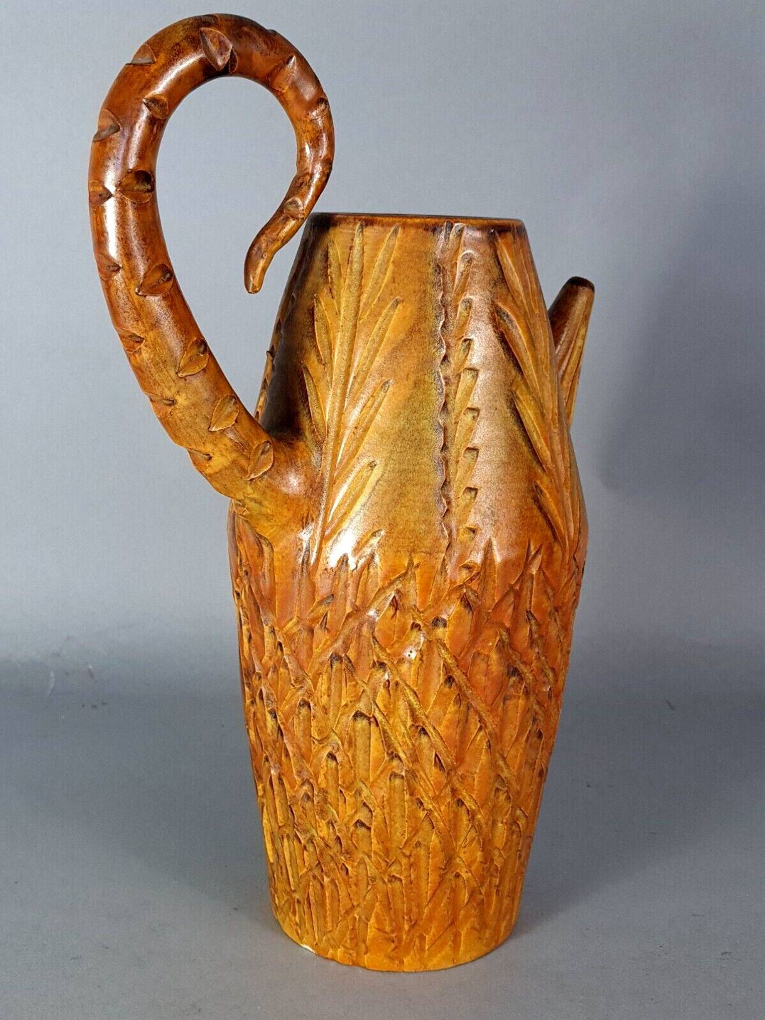 Large original ceramic pitcher Marius Bessone Vallauris vintage 50s B808