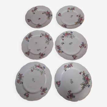 6 vintage Limoges porcelain plates