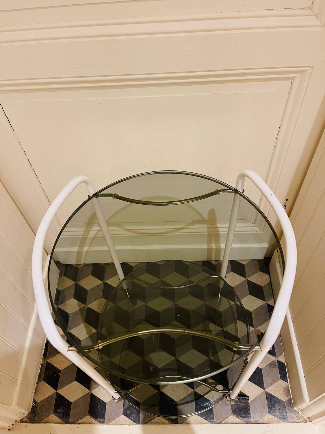 Vintage rolling side table