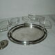Platter appetizer art-deco Christofle Gallia silver metal