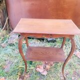 Small Oak side table with goat legs '40s