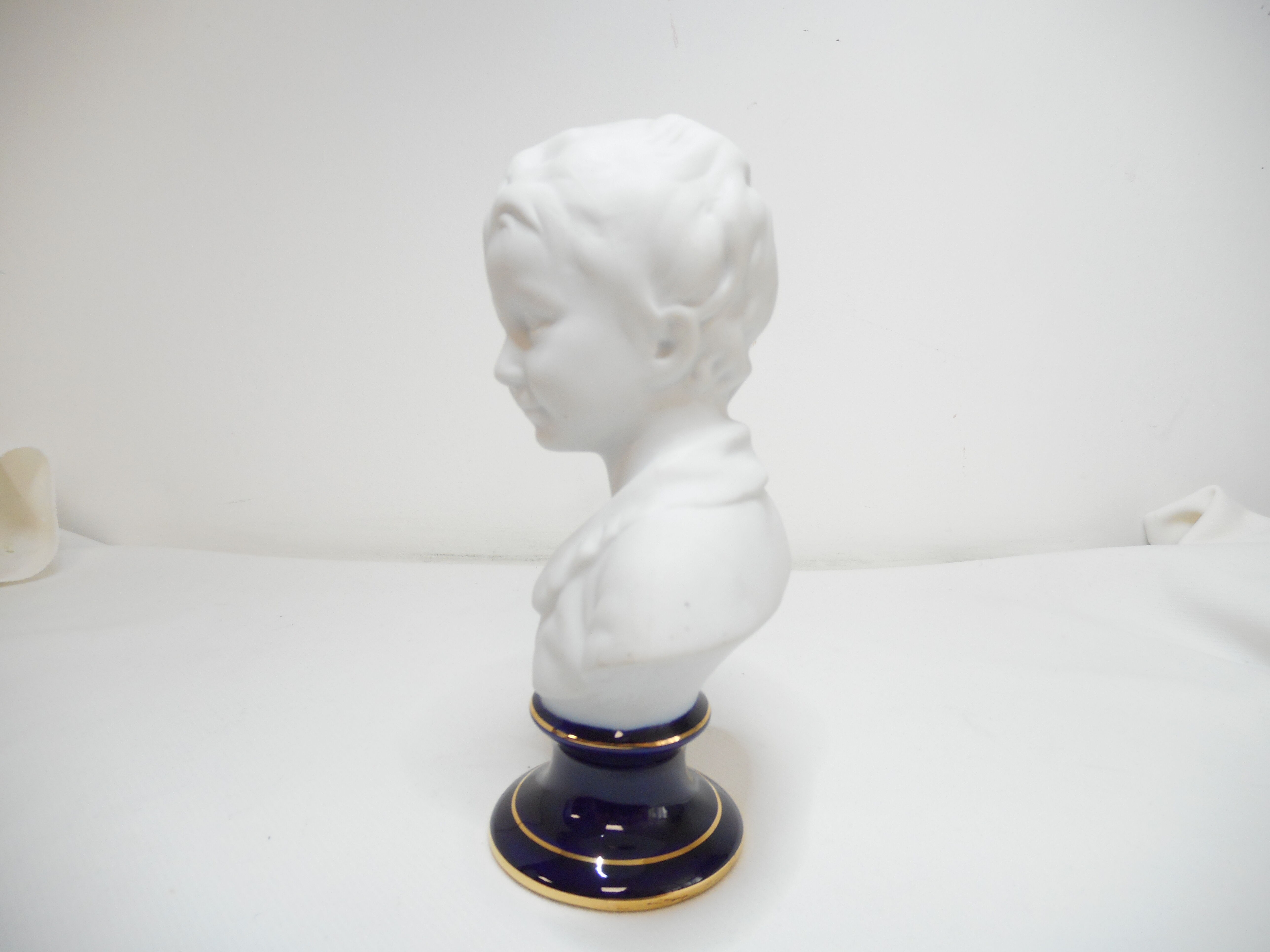 Biscuit and Limoges porcelain bust