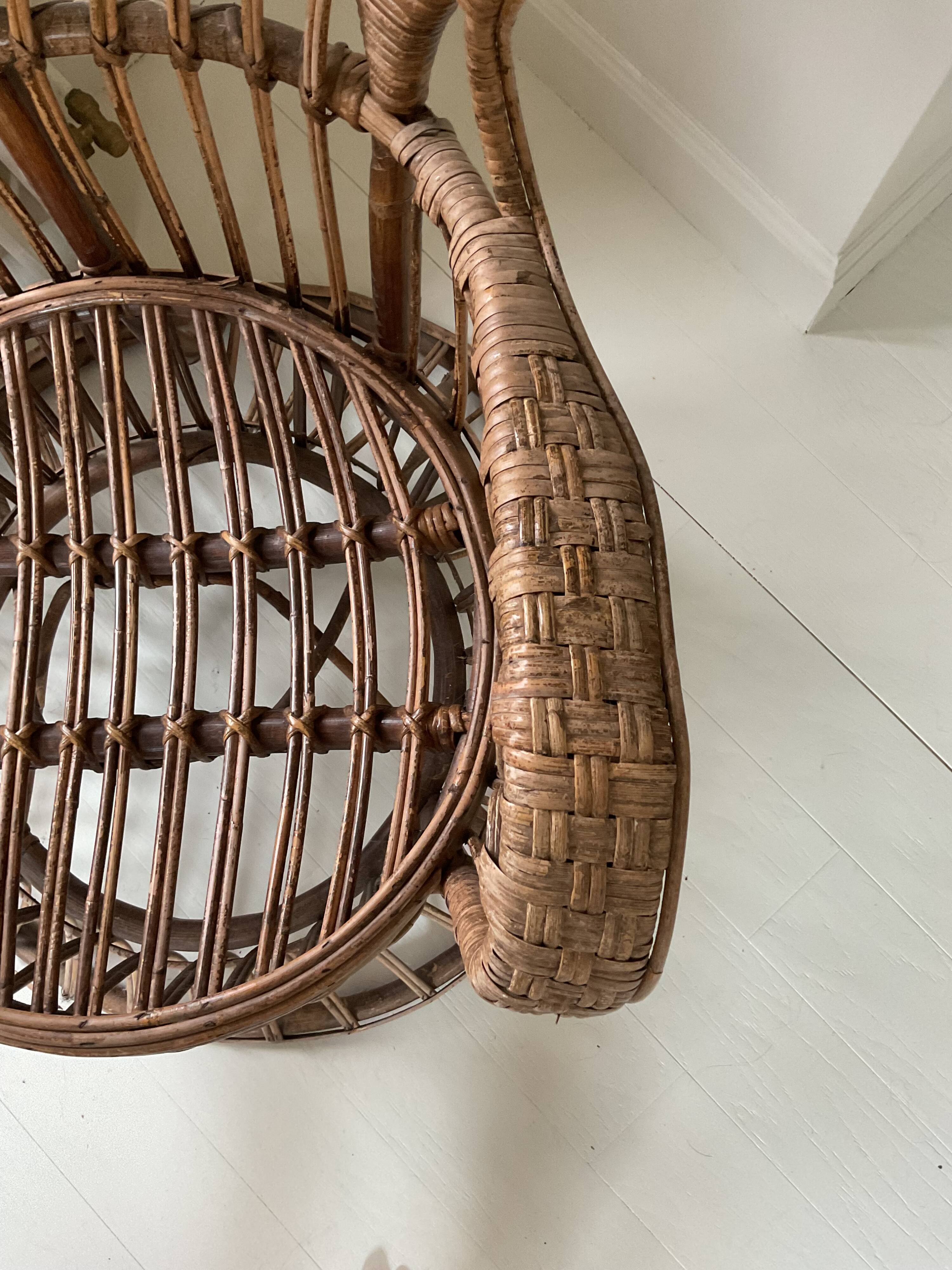 Gio Ponti rattan armchair