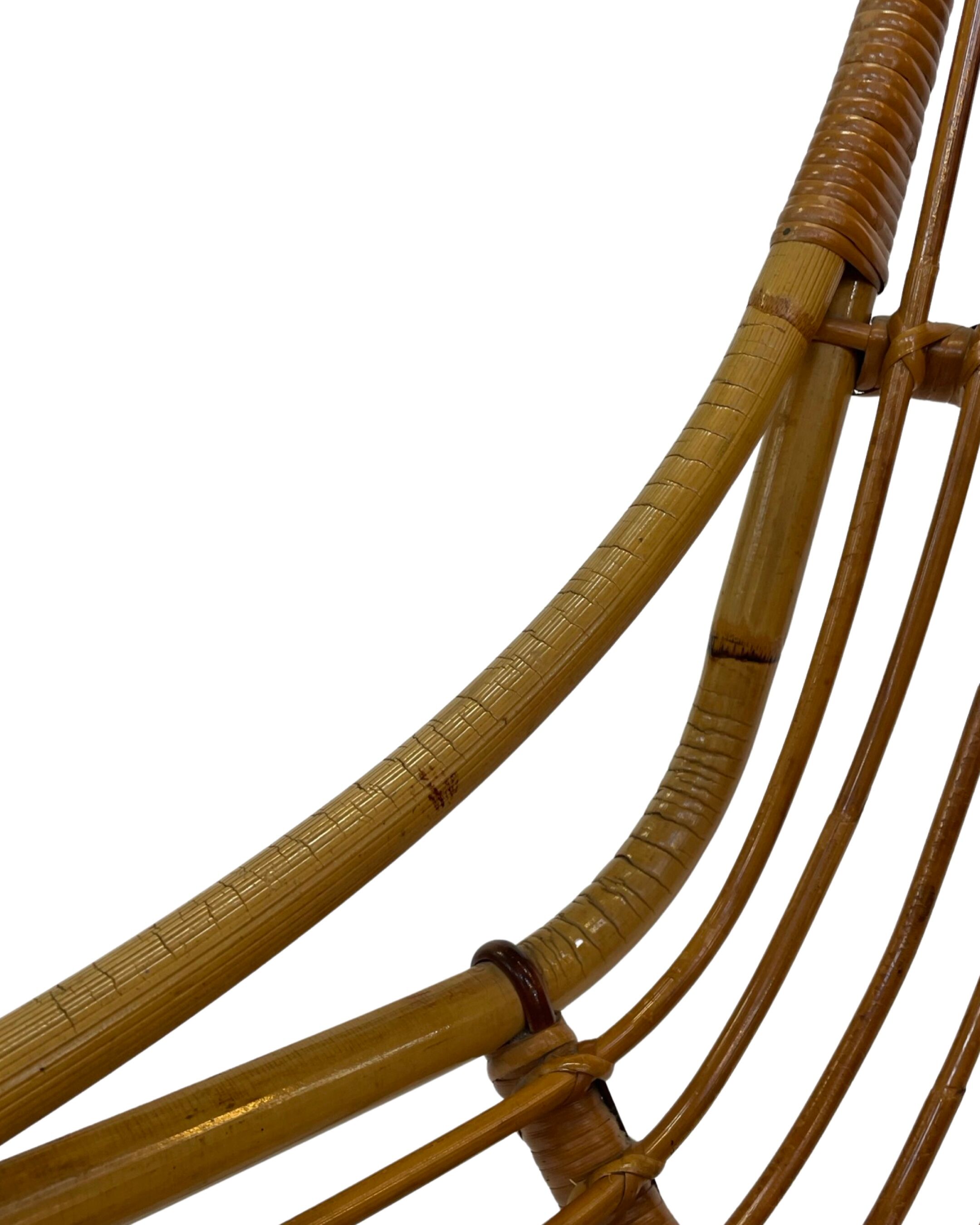 Tripod Rattan easy chair by Dirk van Sliedregt Rohe Noordwolde 1960 in the Netherlands