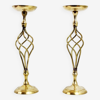 Pair of brass candlesticks 1970