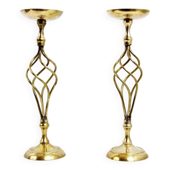Pair of brass candlesticks 1970