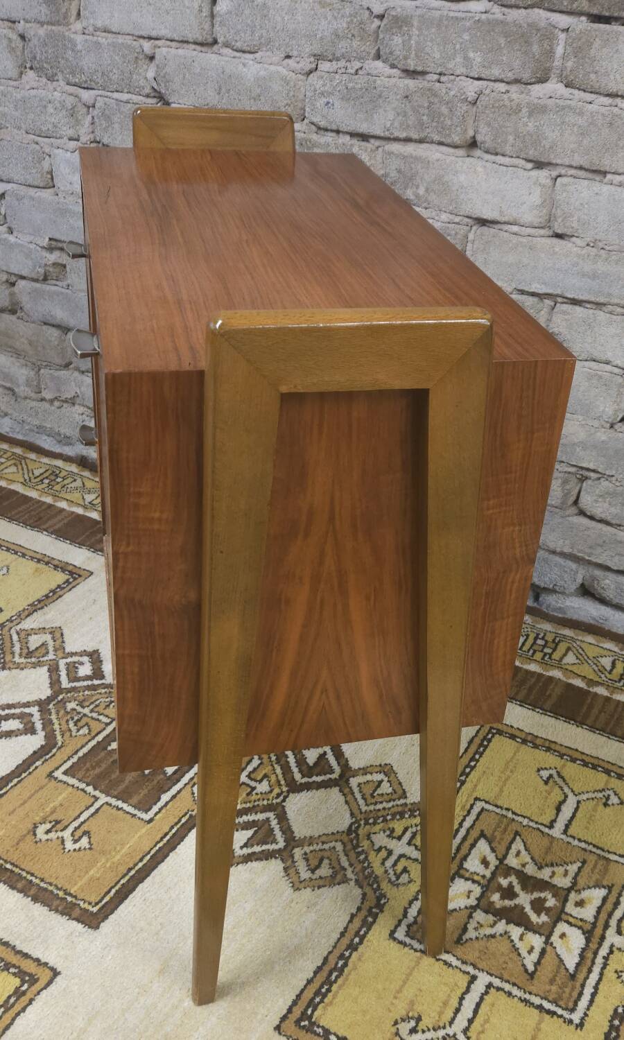 Small Scandinavian chest of drawers with compass feet, 1960s