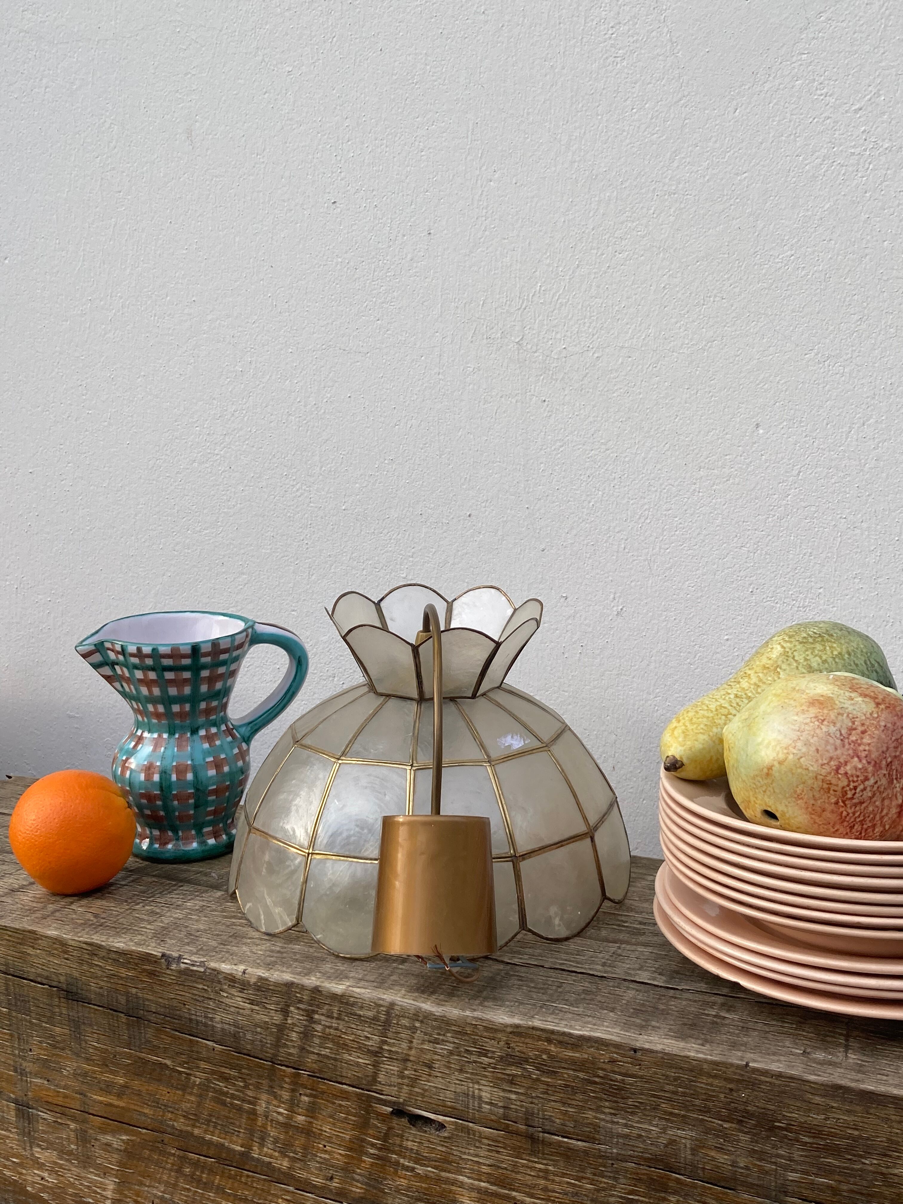 Suspension in mother-of-pearl and lotus brass 1950