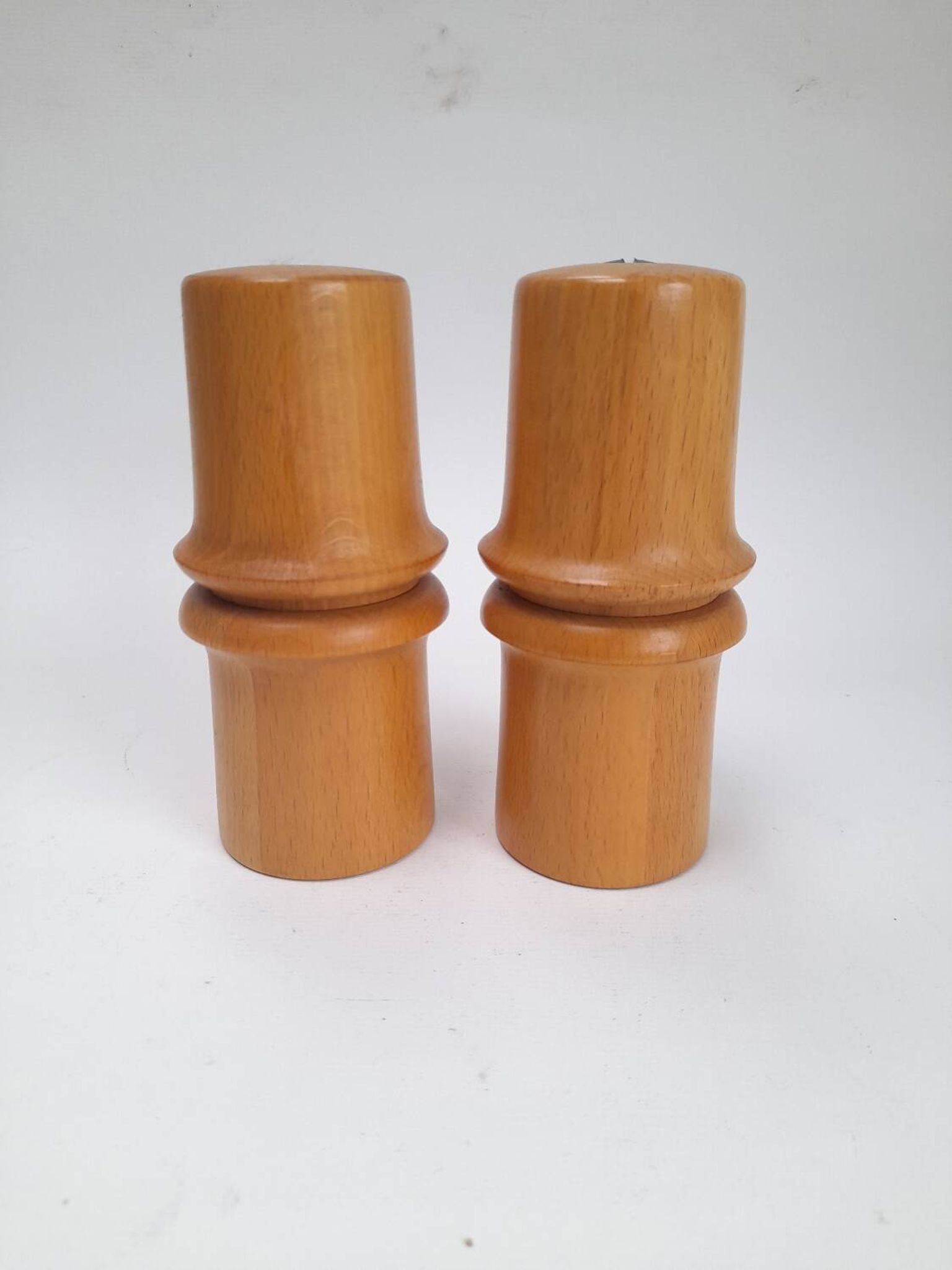 Pair of Nissen Denmark salt and pepper mills