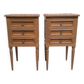 Pair of Louis XVI bedside tables
