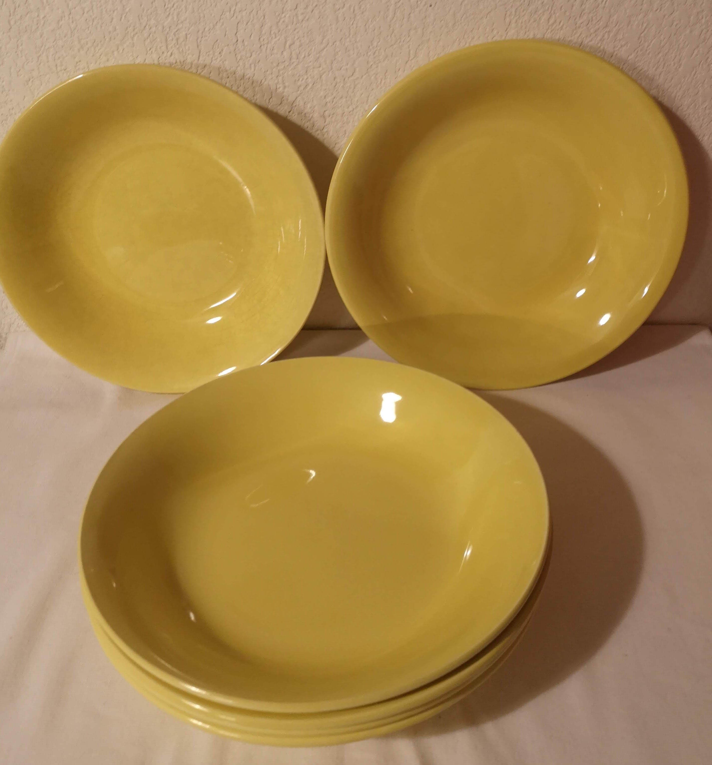 Lot 6 hollow plates Digoin Sarreguemines vintage