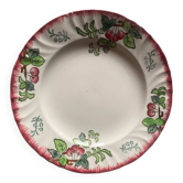 Assiette plate Longwy modèle Montmorency