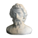 Sculpture in plaster head of Holy