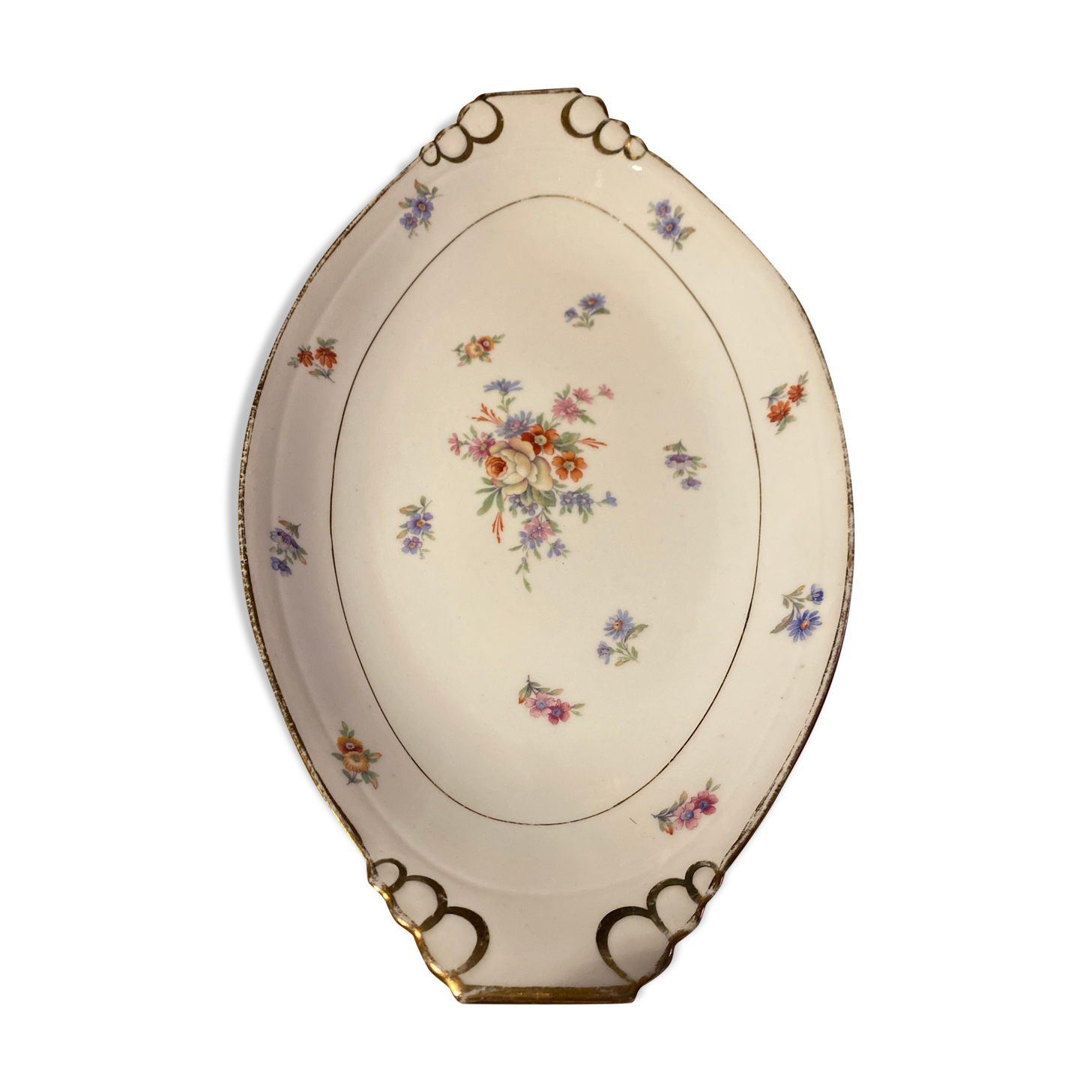 Limoges porcelain oval dish