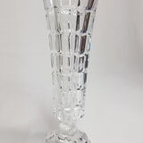 Set of three 17 cm vintage glass soliflore vases