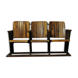 Cinema three-seat bench