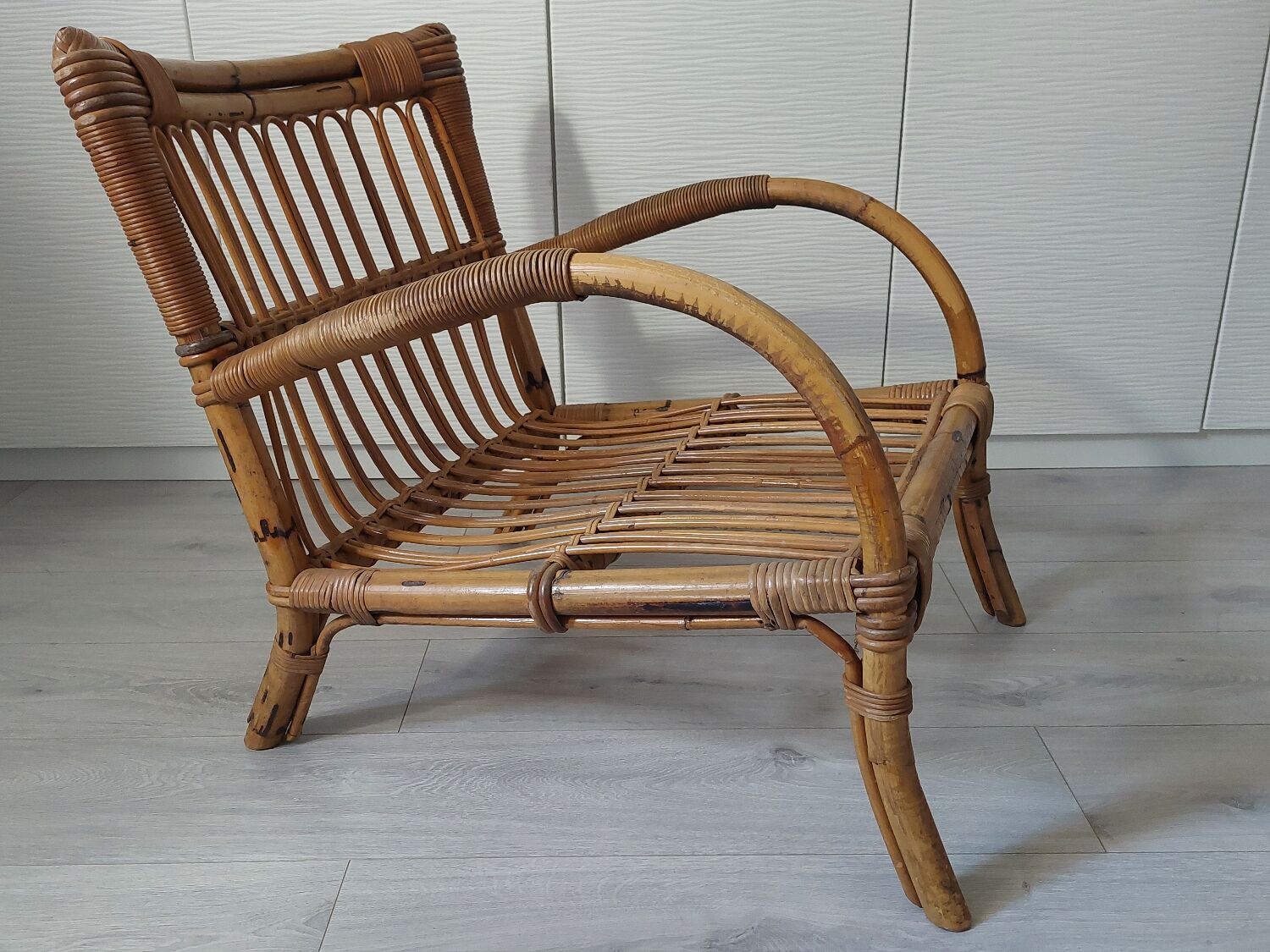 Rattan armchair