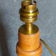 Old solid turned wooden lamp base