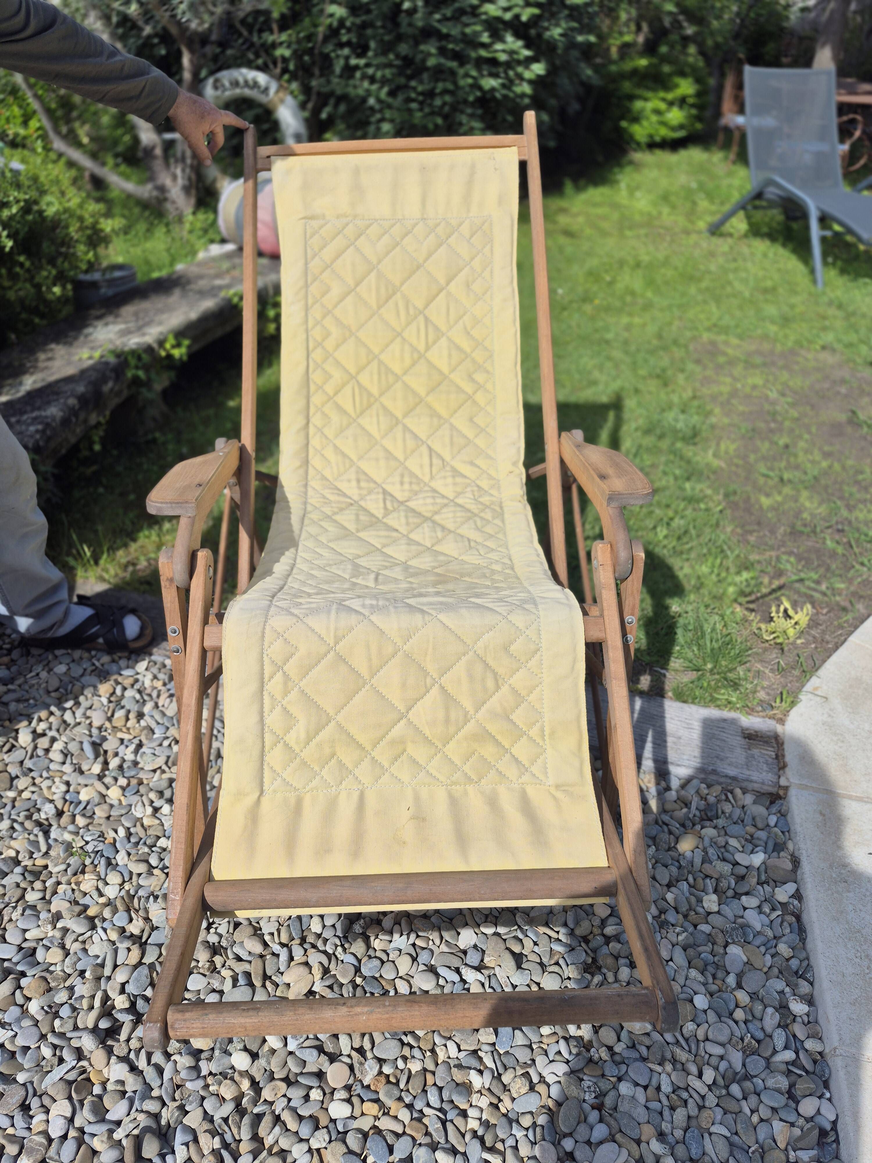 Chaise longue transat année 50