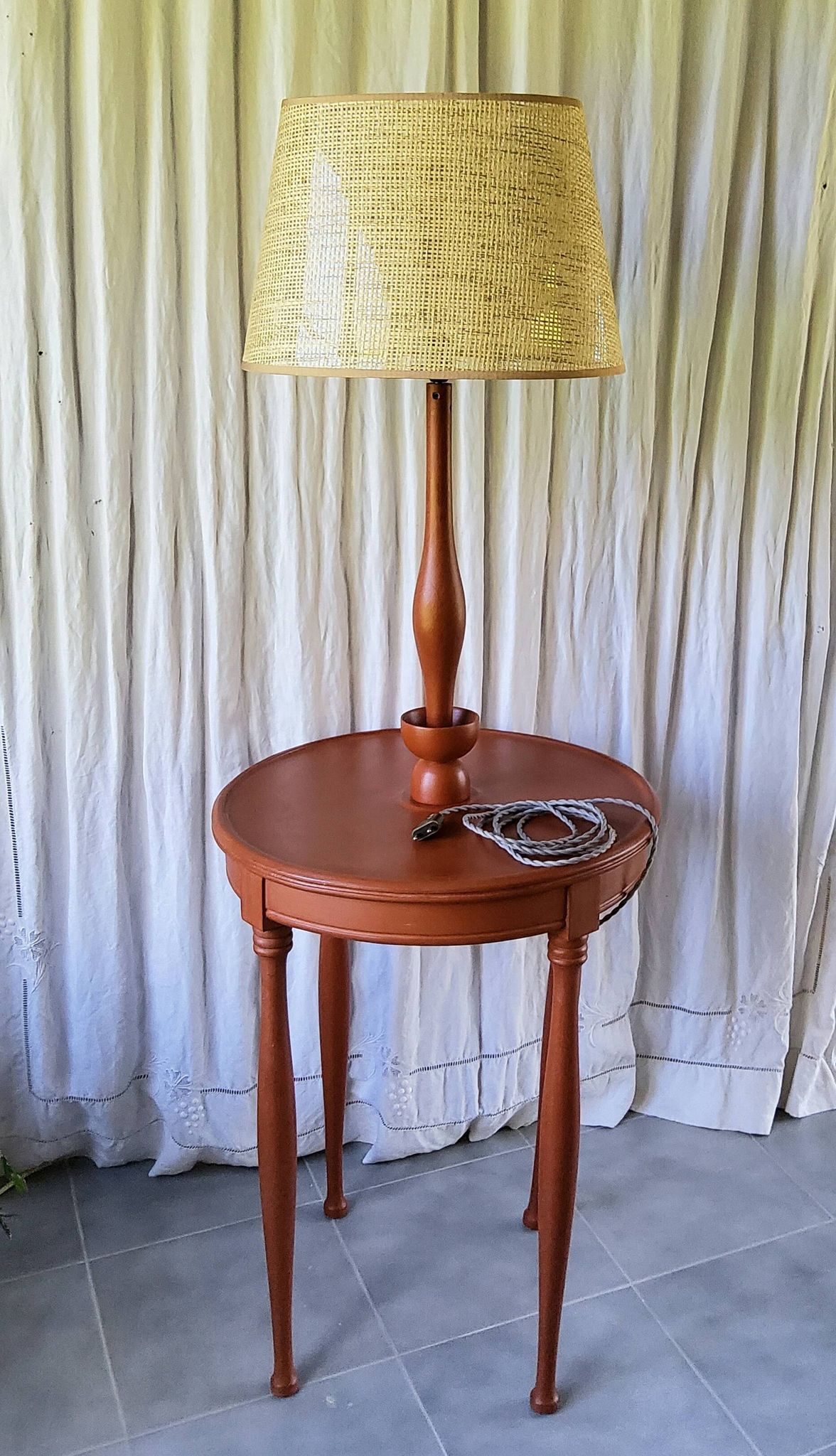 Patinated table lamp